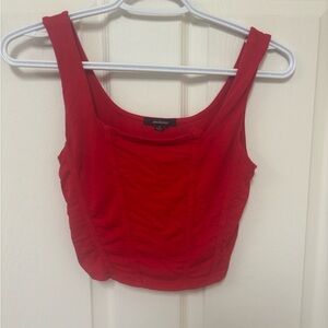 Ambiance Red Scoop Crop Tank